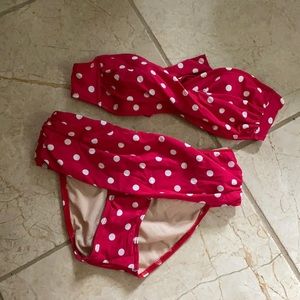 Polka dot high waisted bikini